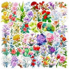Flower Stickers for Kids Teens Girls, 100Pcs Waterproof Flower Stickers for W...