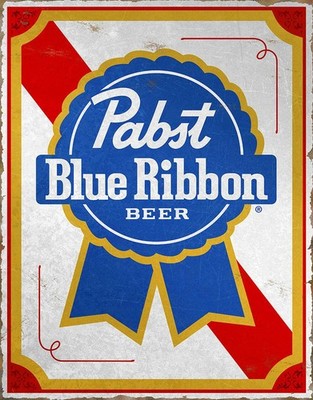 Desperate Enterprises PBR - Pabst Blue Ribbon Beer Tin 12.5''W x 16''H, 
