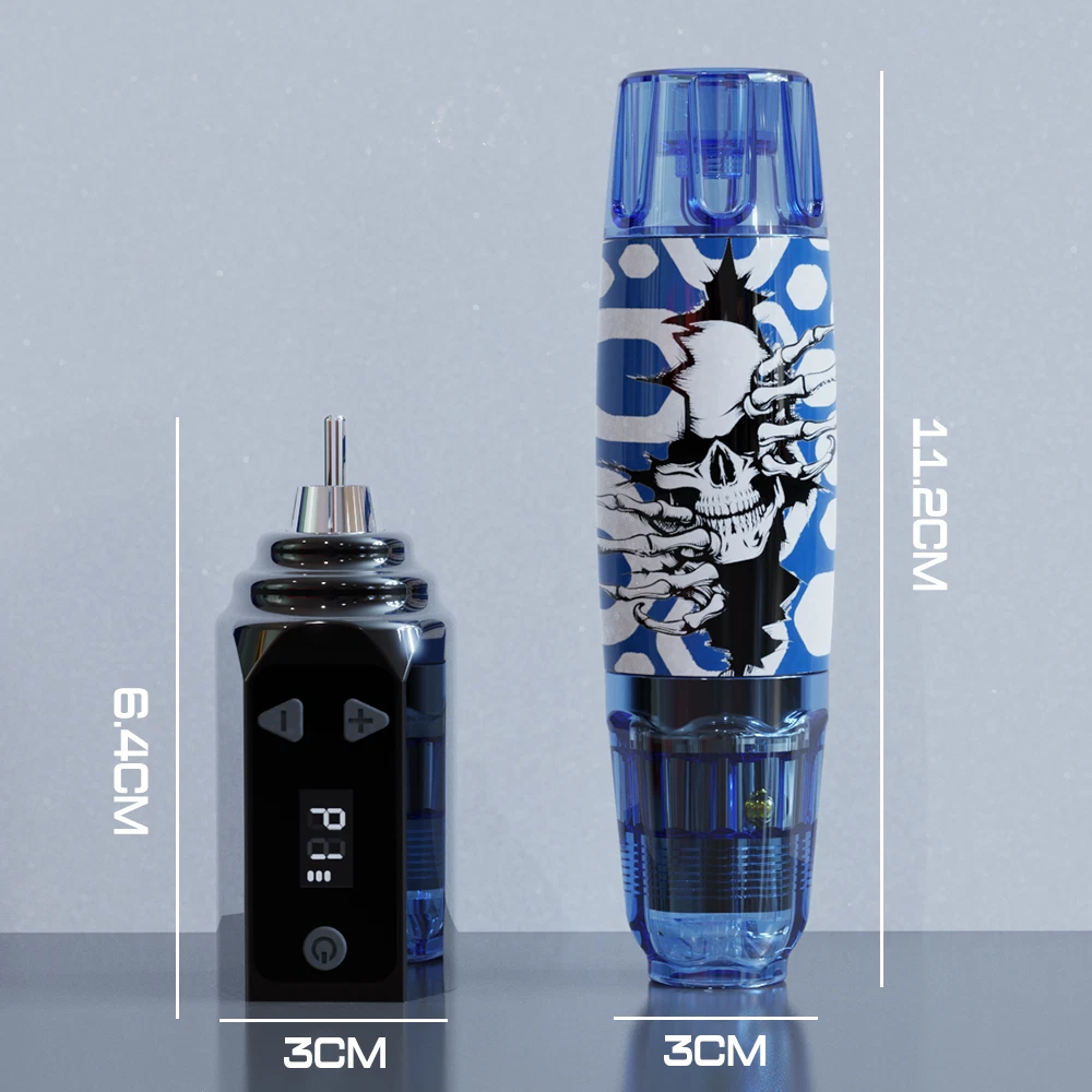 Wireless Tattoo Pen Machine Kit Complete with Power Supply Cartridge Needles Ink image 4