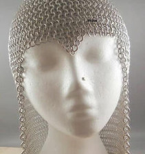 Aluminum Chainmail Coif Aluminum Butted Chainmail Hood Anodized Chainmail Head