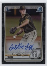 2020 Bowman Draft Chrome Picks Black Refractor 32/75 Justin Lange Auto 3hd