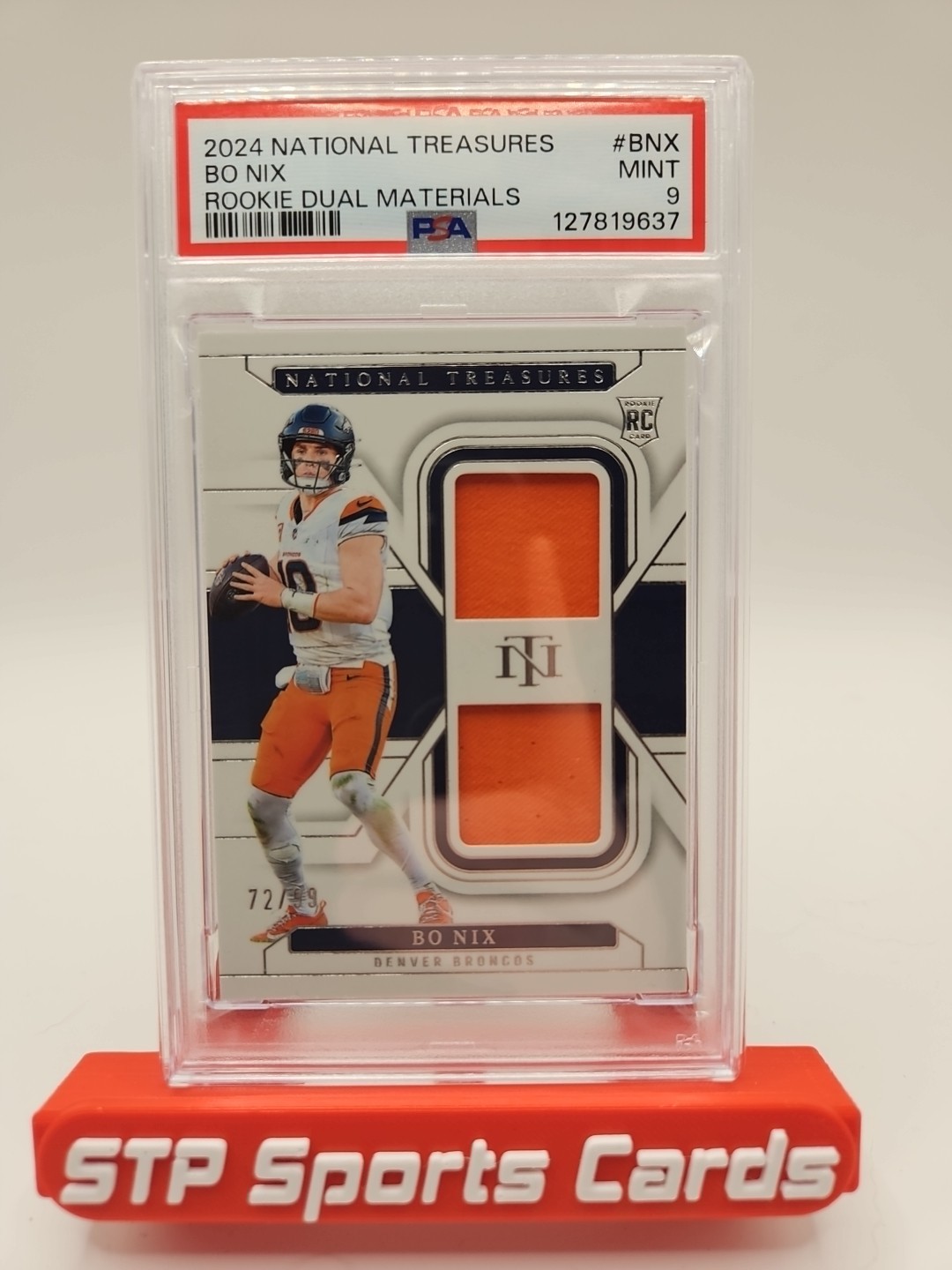 2024 NATIONAL TREASURES BO NIX ROOKIE DUAL PATCH MATERIALS PSA 9 /99