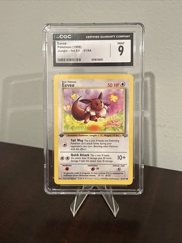CGC 9 MINT Eevee 1999 Jungle 1st Edition 51/64 Pokemon Card