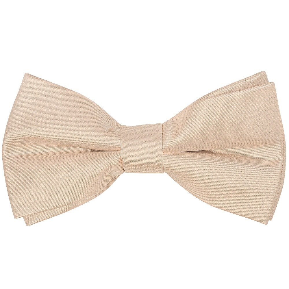 Pre Tied Nude Satin Boys Bow Tie Age 4-7 Children's Christening Wedding Prom Tie