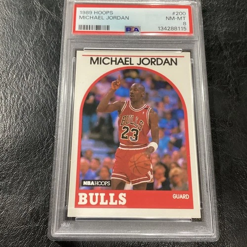 1989 HOOPS MICHAEL JORDAN HOF PSA 8 NM-MINT BASKETBALL CARD CHICAGO BULLS