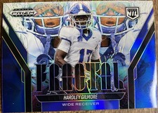 2025 Panini Prizm Black Fractal Blue Prizm #14 Hardley Gilmore RC /199 SP