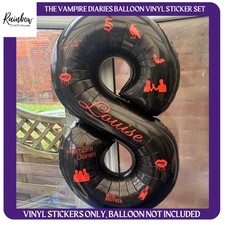 DIY The Vampire Diaries Balloon Vinyl Stickers / Vinyl Sticker Only.