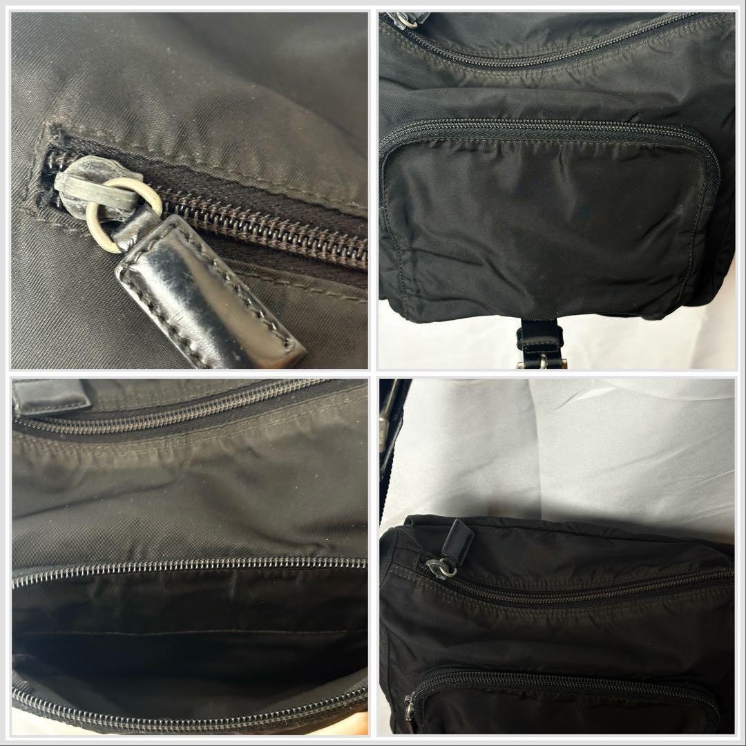 Prada Nylon Black Shoulder Bag Triangle Logo Vintage Authentic thumbnail 10