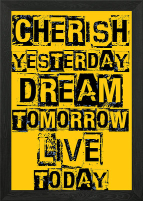 Cherish gestern Gerahmtes Wandbild Poster Leinwanddruck Bild