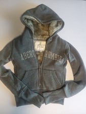 Y2K Abercrombie And Fitch Faux Fur Hoodie Size Small RARE