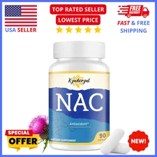NAC 1000mg Antioxidant Supplement – Glutathione + Milk Thistle Detox 90 Caps