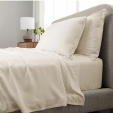 Cariloha Aloha Soft 2-Piece Sheet Set Natural Full Made from 100 Viscose