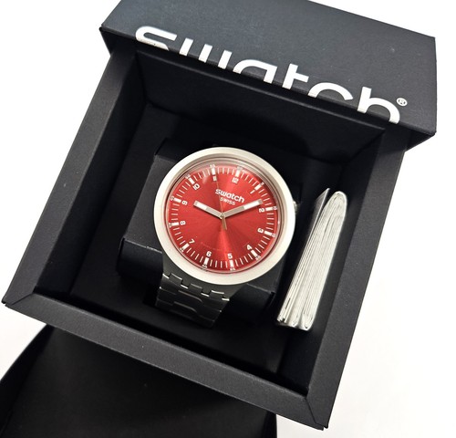 Swatch Irony Big Bold 2023 - SB07S104G - Scarlet Shimmer - NEW - - Picture 2 of 2