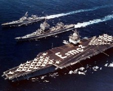 USS Enterprise at sea Operation Sea Orbit 8"x 10" Vietnam War Photo 740