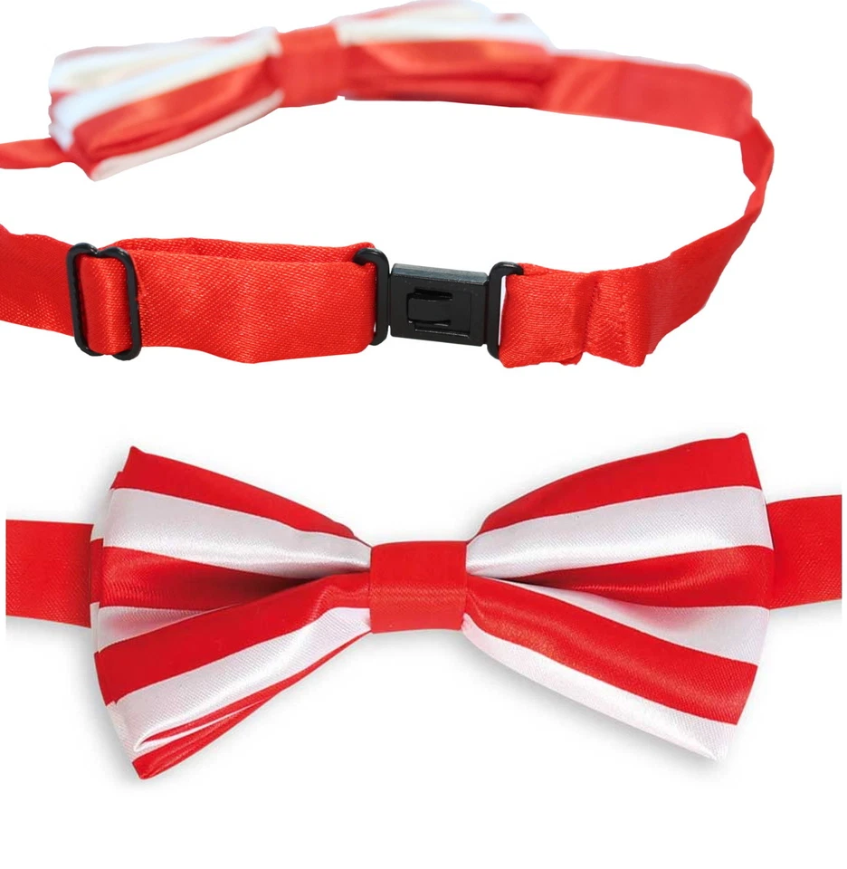 KARNEVALSTEUFEL Fliege "Köln" mit Band, rot-weiß gestreift, Schleife in Köln-Farben, 125690213F