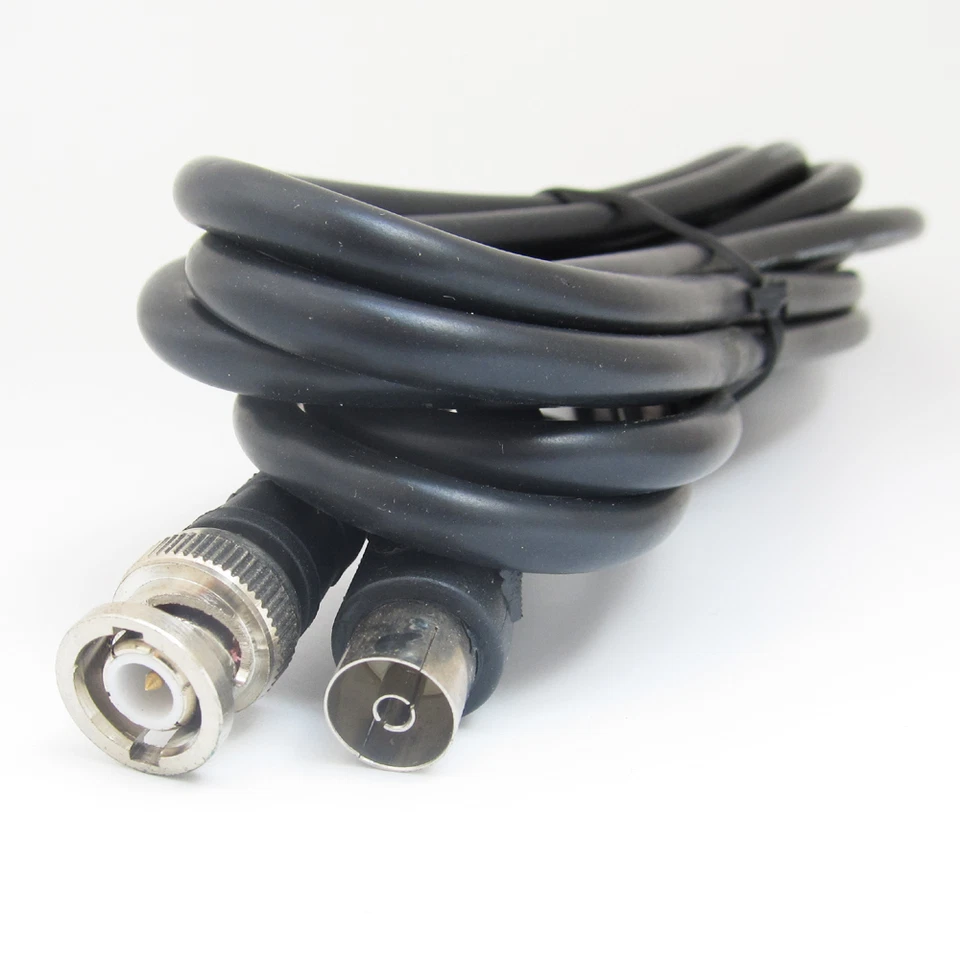 1pc 9ft BNC Male to TV Pal Female RG-59U Coaxial 75Ω RG Crimp Pigtail Cable - Image 4 of 4