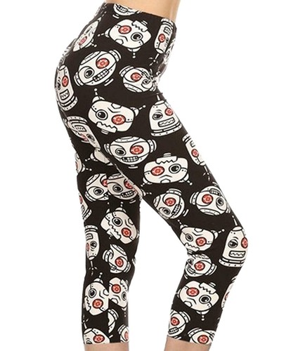 Legging capri extensible avec imprimé de fleurs, tissu responsable