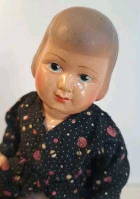 Petitcollin Jeanne d'Arc poupée celluloïd Habillée jouet
