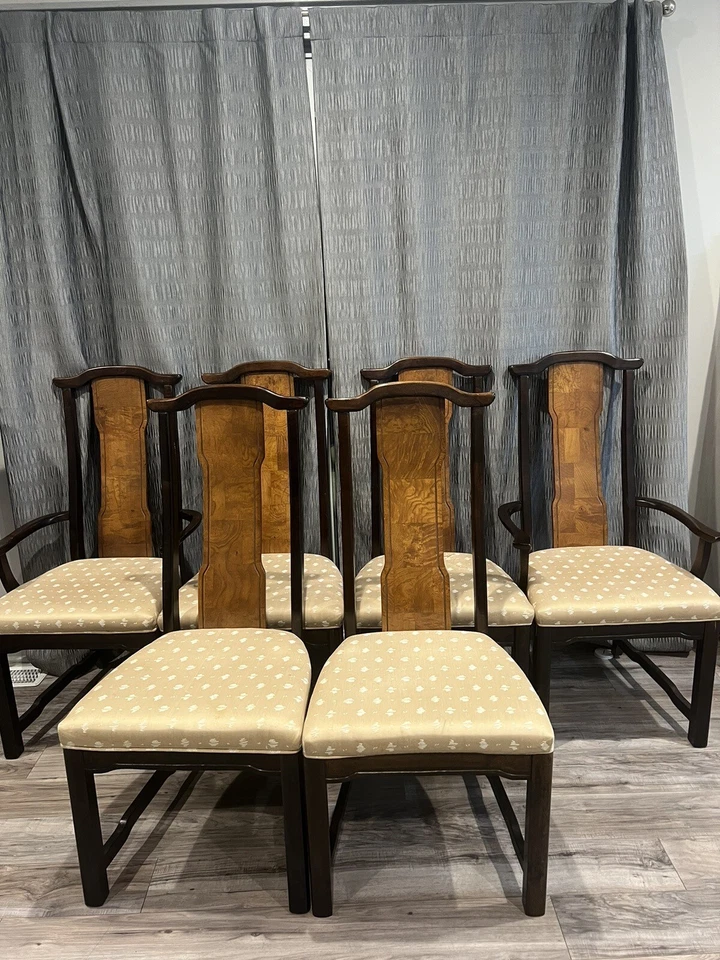 Broyhill "Ming Dynasty" Premier Collection Set Of 6 Dining Chairs - Image 2 of 4