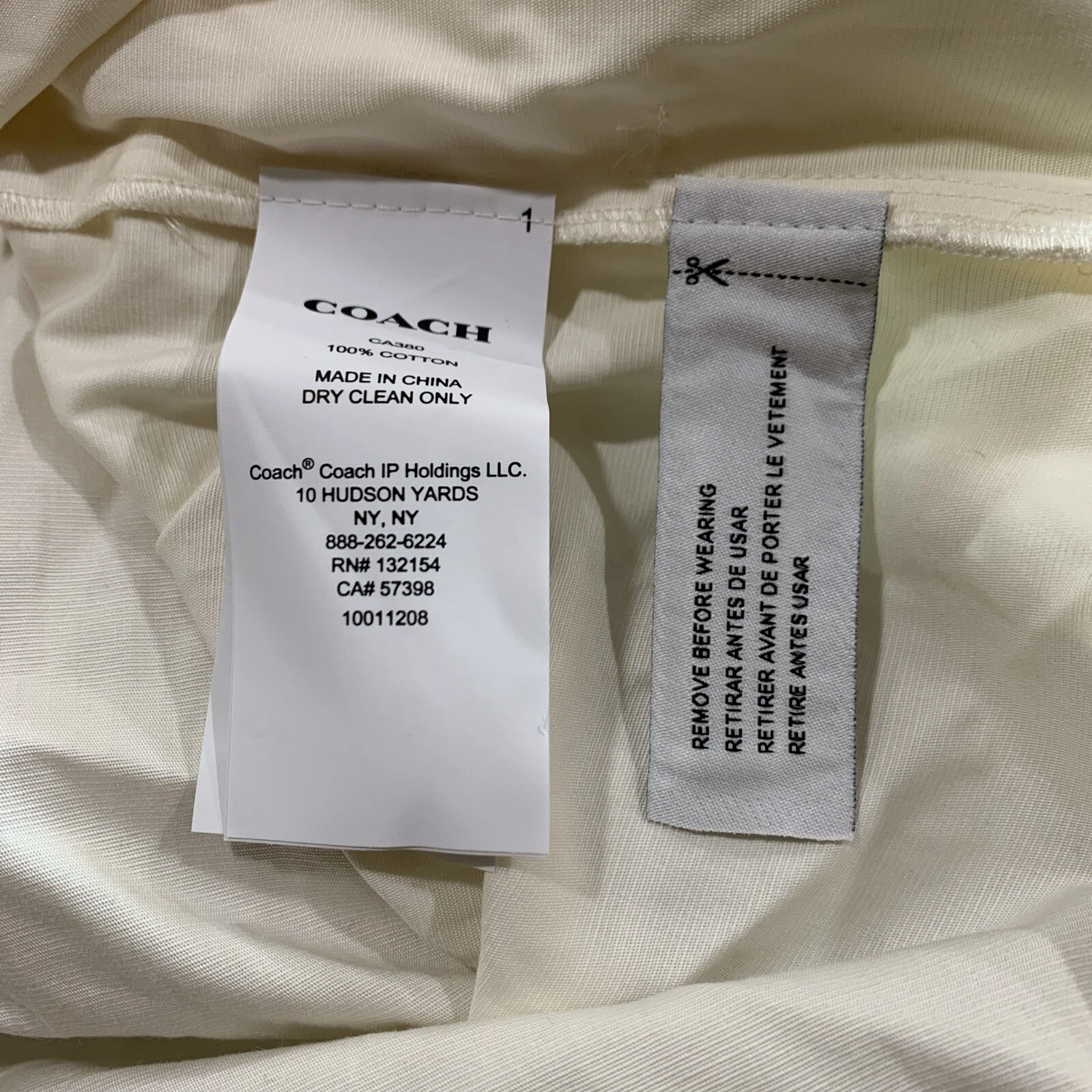 Abito camicia Coach DONNA 100% cotone taglia 8