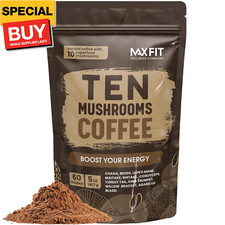 Mushroom Coffee 60 Servings 10 Mushrooms Lion s Mane, Cordyceps, Turkey Tail