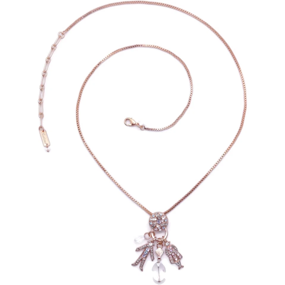 Collar Mariana Ice Queen Oro Largo Colgante Dijes Gris y Lt Vitrail M1154 Nuevo con Etiquetas Foto 3 de 3