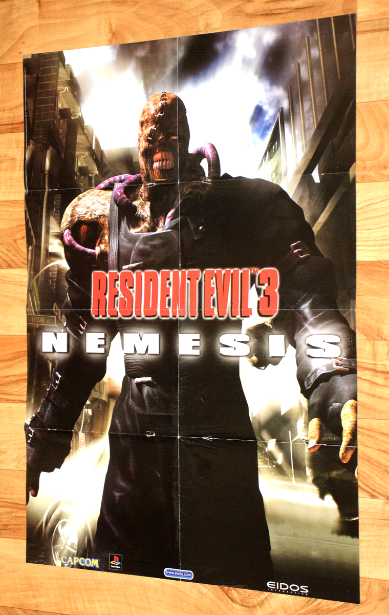 1999 Capcom Resident Evil 3 Nemesis Very Rare double sided Poster