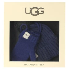 UGG-Knit Mitten & Hat Set/Midnight Navy #14961 /Size: 4-6 yr sold /MSRP $65.00