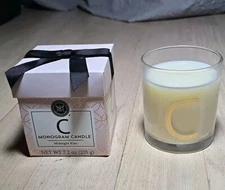 Monogram Letter C Candle Midnight Kiss Scent 3.5" Modern Expressions in Gift Box