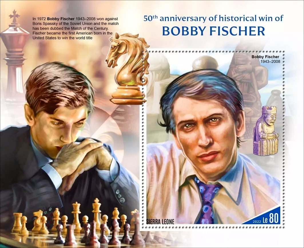 SIERRA LEONE 2022 85th ANN OF BORIS SPASSKY CHESSMASTER S/SHEET SET MINT NH