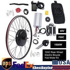 700C Rear Wheel EBicycle Ebike Conversion Kit Hub Motor Cycling 48V 1500W