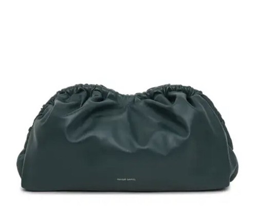 Mansur Gavriel Lambskin Leather Cloud Clutch Forest
