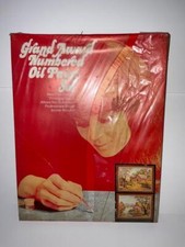 VINTAGE NOS SEALED PAINTING NUMBERED OIL PAINT BY NUMBER FARM BARN MID CENTURY