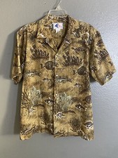 Nui Nalu Vintage Hawaiian Shirt Men  s Large Made In USA