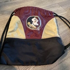 Florida State Canvas Drawstring Backpack FSU  Cinch Pack Bag