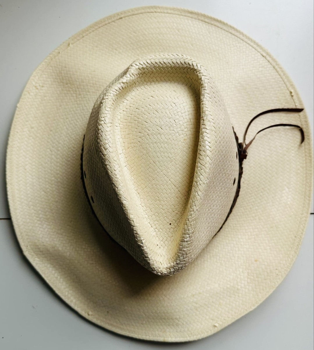 Vintage STETSON Stallion Straw Cowboy Western Hat Size Medium Good  Condition!