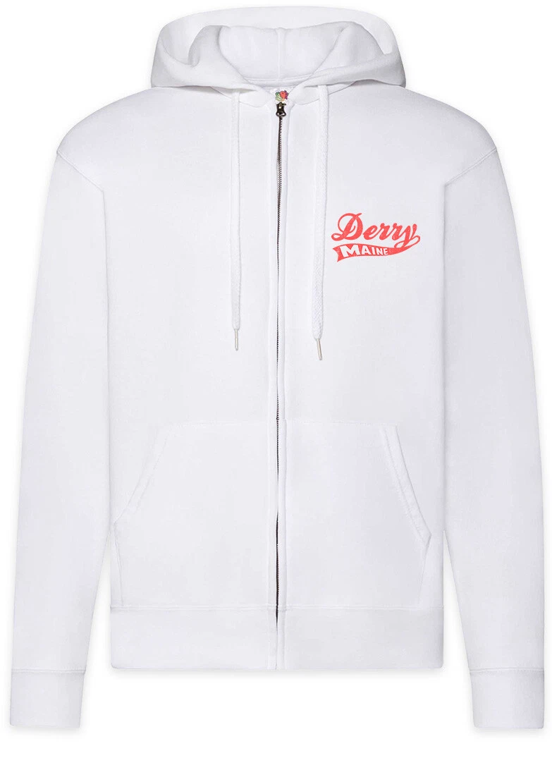 Derry Maine Zipper Hoodie The Dark Symbol Sign Logo Tower Book City Insignia