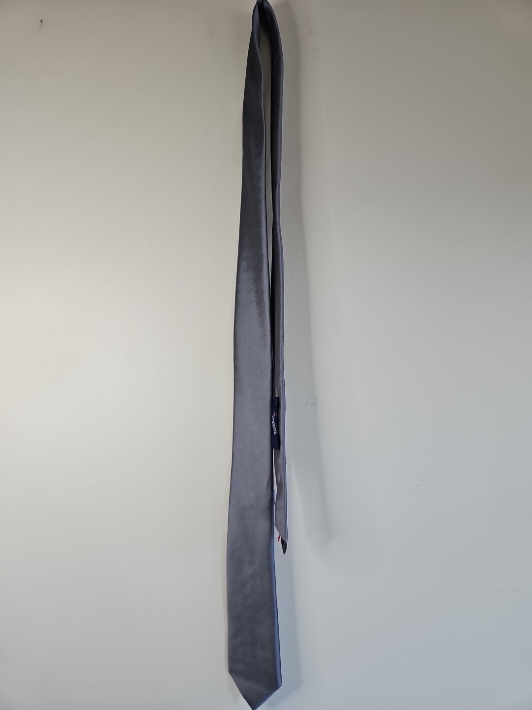 Billy London Gray Solid Pattern Neck Tie, Narrow,… - image 2