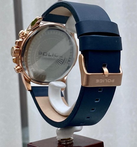 New POLICE Mens Watch BLUE & Rose Gold Day & Date RRP£250 Ideal Gift For Him Box - Picture 7 of 11
