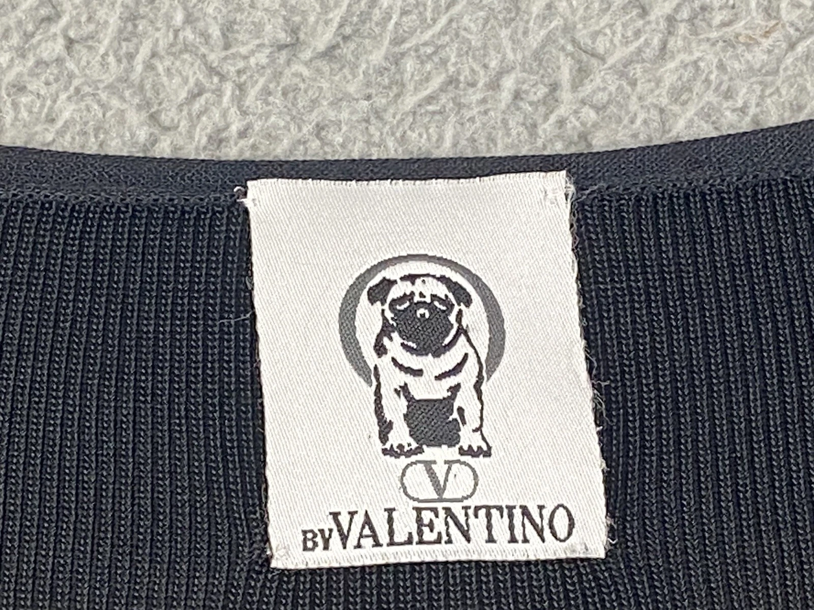 Abito Maglione Valentino S Small 42 IT Nero Viscosa Rayon Maglia Elasticizzato EXC