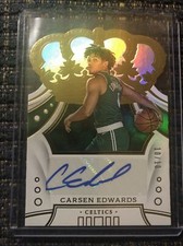 10/10  Carsen Edwards 2019-20 Panini Crown Royale Die Cut Gold Auto RC Rookie