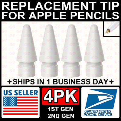 4pk Tips for Apple Pencil Replacement 1st Gen 2nd Gen Pen iPad Pro