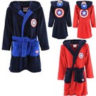 Jungen HU2112 Marvel Avengers Kapuzen Vlies Morgenmantel