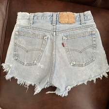 Vintage Levis 501XX Cut Off Jean Shorts Size 26