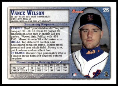マイナデシコ　Balancer VC 1998 Bowman #393 Vance Wilson METS RC | eBay