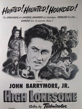 Hollywood Original Ad  Rare VHTF Mid 1900s High Lonesome John Barrymore Chill