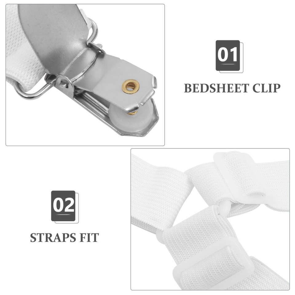 down Mattress Topper Full Sheet Securing Clips Straps for Bed eBay
