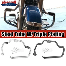 Front Engine Guard Highway Crash Bar For Harley Softail FXFB FLDE FLSB FXBB FLHC