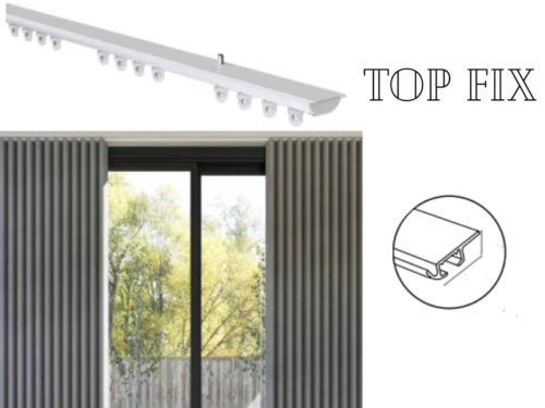Top fix curtain clearance track