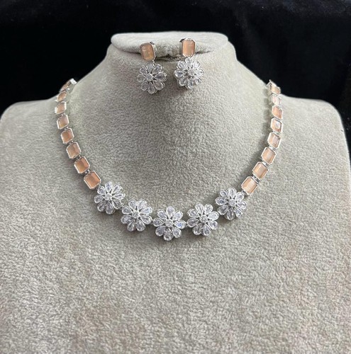 Set De Bijou Indien Bollywood - Collier Ras Du Cou Tikka - Style Ethnique Plaqué Argent